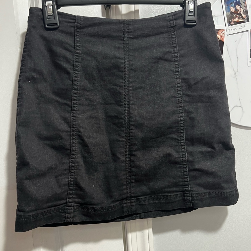 Free People mini stretch jean skirt